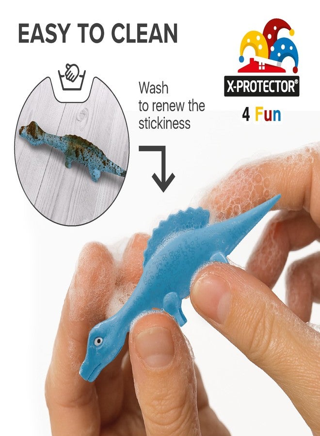 إكس-بروتيكتور مقلاع ديناصور مطاطي من إكس-بروتكتور - عبوة من 12 قطعة - مقلاع للأصابع - ألعاب مقلاع ديناصور للأطفال - حشوات بيناتا مضحكة للكبار - سلايم فاخر للأصابع! - Image 5